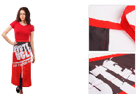 Фартук Бармен поясной с двумя карманами, с полной запечаткой