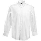 Рубашка "Long Sleeve Oxford Shirt", белый_S, 70% х/б, 30% п/э, 130 г/м2 Рубашка "Long Sleeve Oxford Shirt", белый_S, 70% х/б, 30% п/э, 130 г/м2