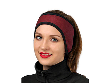 Повязка флисовая однослойная взрослая, однотонная