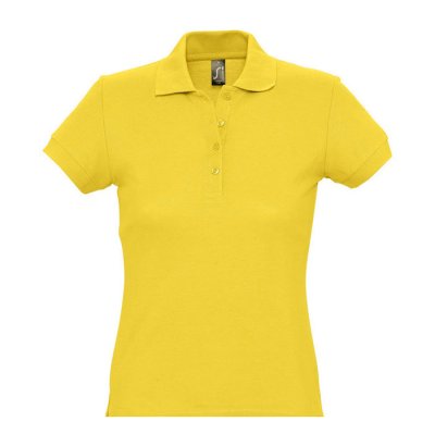 Поло женское PASSION, солнечно-желтый, S, 100% хлопок, 170 г/м2