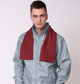 Шарф флисовый однослойный взрослый 15х100 см, однотонный